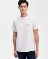 Guess Men's Script Logo Print T-shirt In White