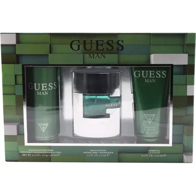 Guess Men Set - 2.5 Edt Spray/ 6.7 oz Shower Gel/ 6 oz Body Spray In Transparent