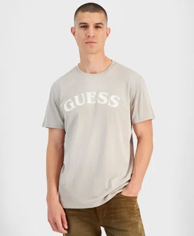 Guess Men's Short Sleeve Arched Logo Crewneck T-shirt In Mindful Multi