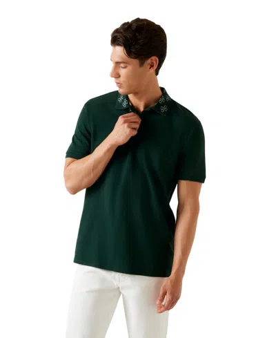Guess Men's Short Sleeve Polo Shirt In Black