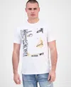 Guess Men's Short Sleeve Vision Is Reality Graphic Crewneck T-shirt In White