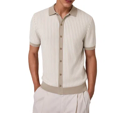 Guess Men's Short-sleeve Carson Stripe Sweater In Neutral