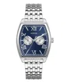 Guess Men's Silver Tone Multi-function Watch, 38mm In Metallic