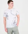 Guess Men's Southeast Burnout T-shirt In White