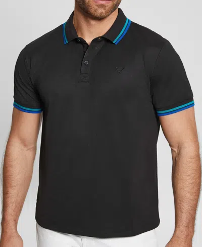 Guess Men's Sports Pique Polo In Black