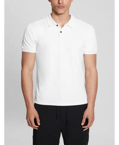 Guess Men's Tech-stretch Polo Shirt In White