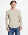 Guess Men's Textured Long-sleeve T-shirt In White