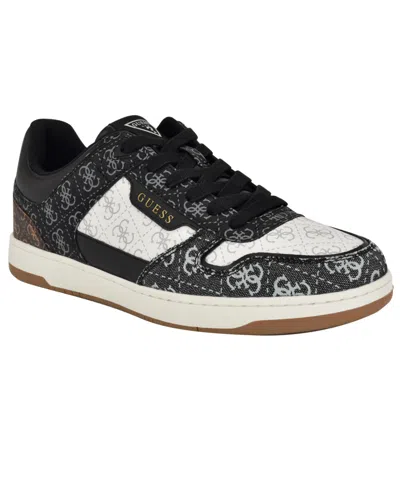 Guess Men's Tirry Low Top Lace Up Fashion Sneakers In Black