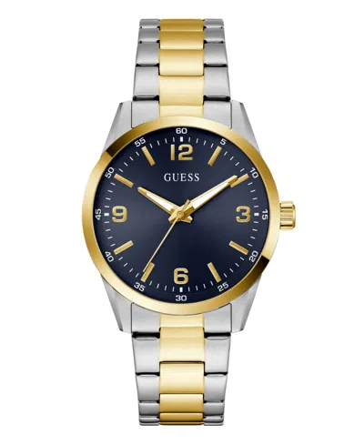 Guess Men's Two-tone Analog Watch, 40mm In Metallic