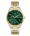 Guess Men's Two-tone Multi-function Watch, 44mm In Multi