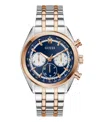 Guess Men's Two-tone Multi-function Watch, 44mm In Gold