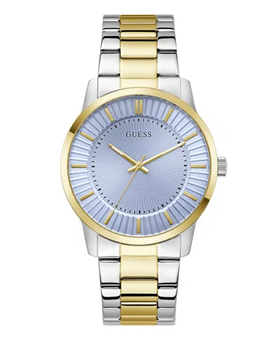 Guess Men's Two-tone Analog Watch, 42mm In Blue