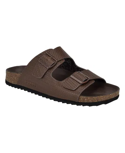 Guess Men's Unikin Slip On Double Strap Footbed Sandals