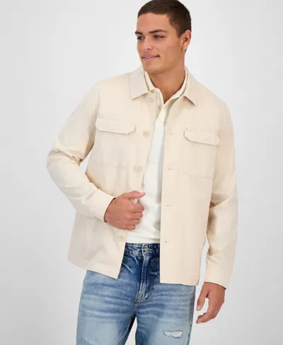 Guess Men's Urban Shirt Jacket In Sand