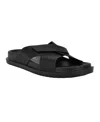 Guess Men's Vaton Strap Detail Slip On Sandals In Black