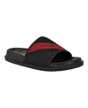 Guess Men's Vellden Slip-on Lifted Fashion Slides In Black