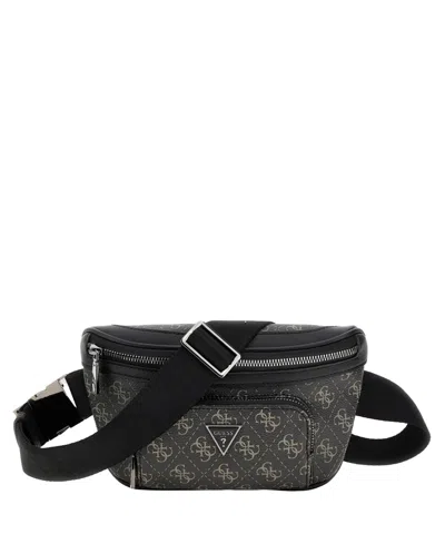 Guess Men's Vezzola Grainy Faux-leather Water-repellent Fanny Pack In Dab-navy