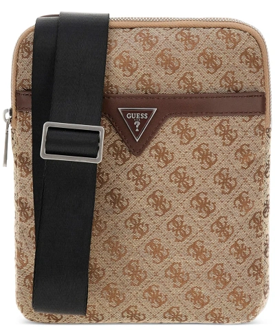 Guess Men's Vezzola Jacquard Crossbody Bag In Bbo-light