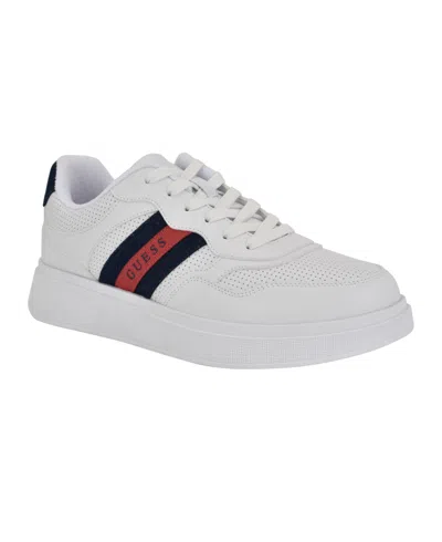 Guess Men's Walen Elevated Lace Up Fashion Sneakers In White