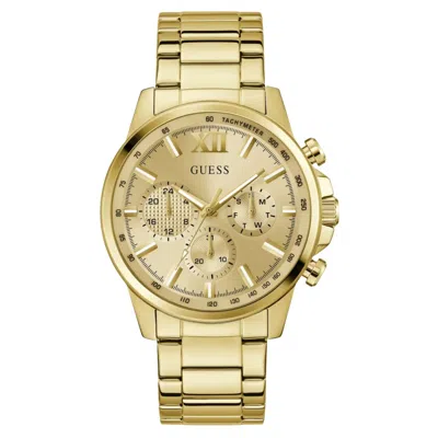 GUESS MEN'S WALKER GOLD DIAL WATCH