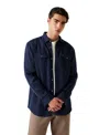 Guess Men's Washed Fluid Shirt In Blue