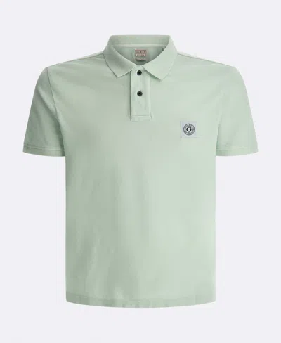 Guess Men's Washed Polo Shirt In Grey Mark