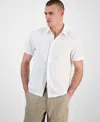 Guess Men's Wimbley Regular-fit Dobby Stripe Button-down Shirt In Pure White
