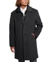 Guess Men's Wool Blend Coat With Removable Quilted Bib In Downey Heather