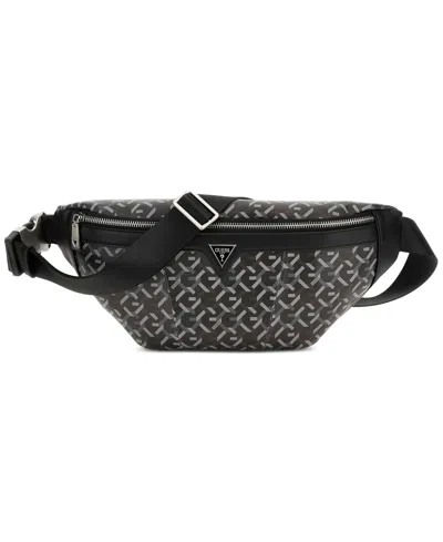 Guess Men's Woven Logo Bag In Bla