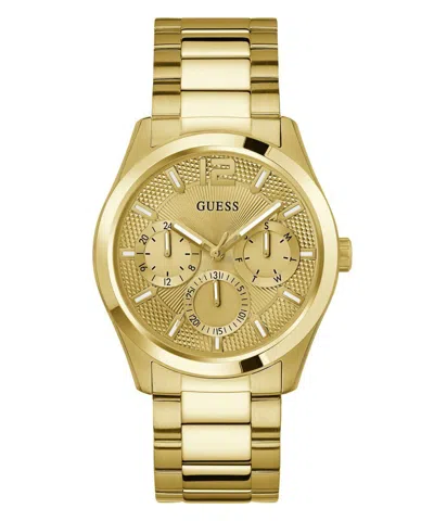 Pre-owned Guess Men's Wristwatch Zen Gw0707g3 Stainless Steel Gold