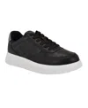 Guess Men's Wulfred Elevated Lace Up Fashion Sneakers In Black,pewter Logo Multi