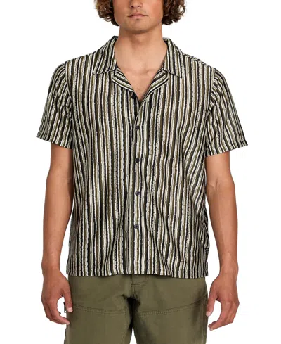 Guess Men's Wyatt Short Sleeve Striped Button-front Camp