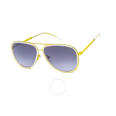 Guess Men's Yellow Pilot Sunglasses Gu698239c59 In Yellow/grey