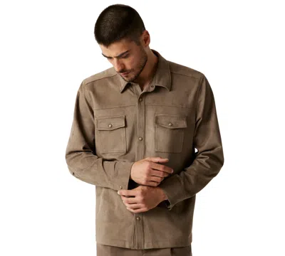 Guess Men's Zion Regular-fit Shirt Jacket In Brown