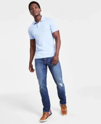 Guess Mens Nolan Polo Slim Tapered Jeans In Calabasas Wash