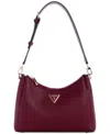 Guess Meridian Ii Small Shoulder Bag In Burgundy