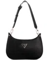 Guess Meridian Small Top Zip Shoulder Bag In Black