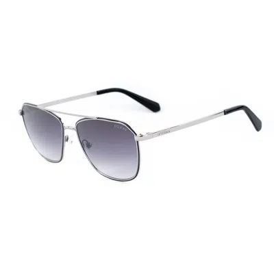 Guess Black Metal Sunglasses In Silver