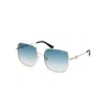 Guess Gold Metal Sunglasses In Blue