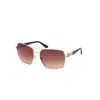 Guess Brown Gradient Navigator Ladies Sunglasses Gu00159 33f 63 In Gold