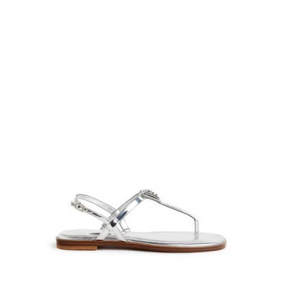 Guess Metallic Sandals In White