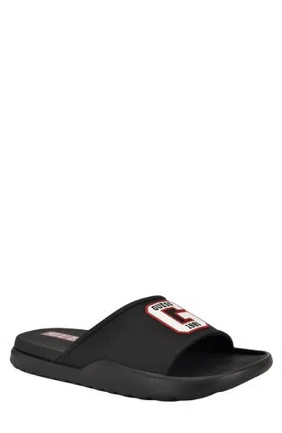 Guess Metzer Slide Sandal In Black Multi