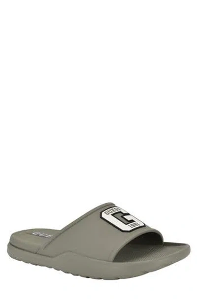Guess Metzer Slide Sandal In Sage Multi