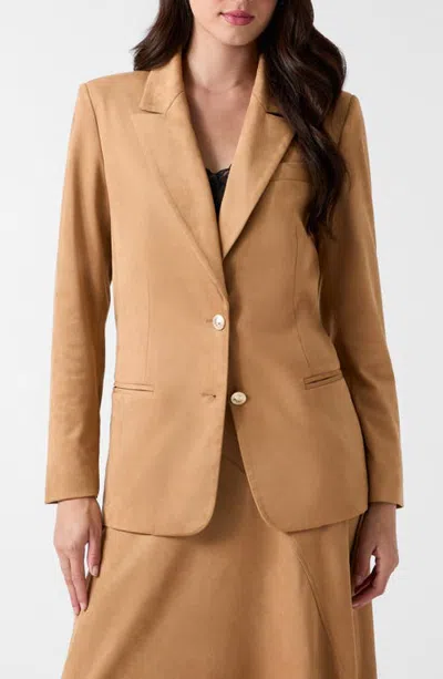 Guess Mia Faux Suede Blazer In Brown