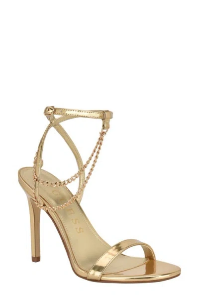 Guess Miamy Ankle Strap Sandal In Gold