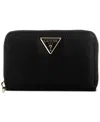Guess Micaela Boxed Medium Zip-around Wallet In Black