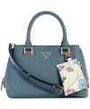 Guess Micaela Small Girlfriend Satchel In Slate