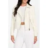 Guess Miko Faux Leather Moto Jacket In White