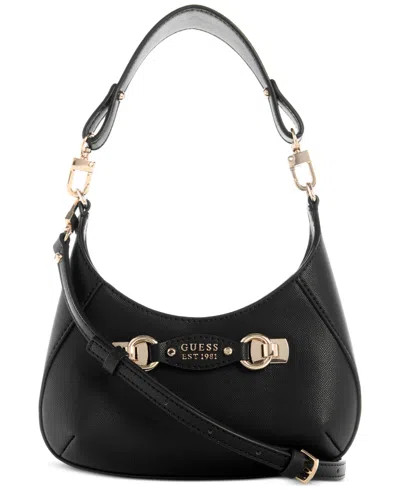 Guess Mimina Small Top Zip Crossbody Bag In Black