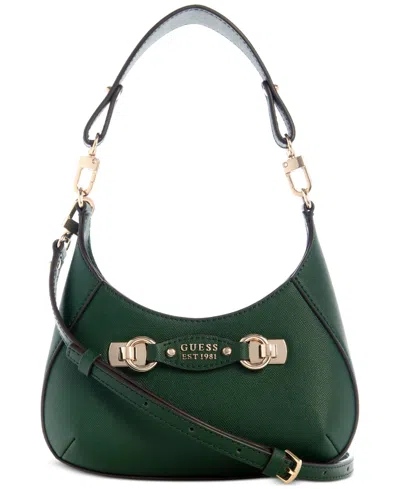 Guess Mimina Small Top Zip Crossbody Bag In Green